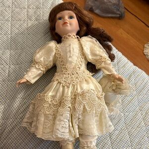 Elegant Cream Lace Doll